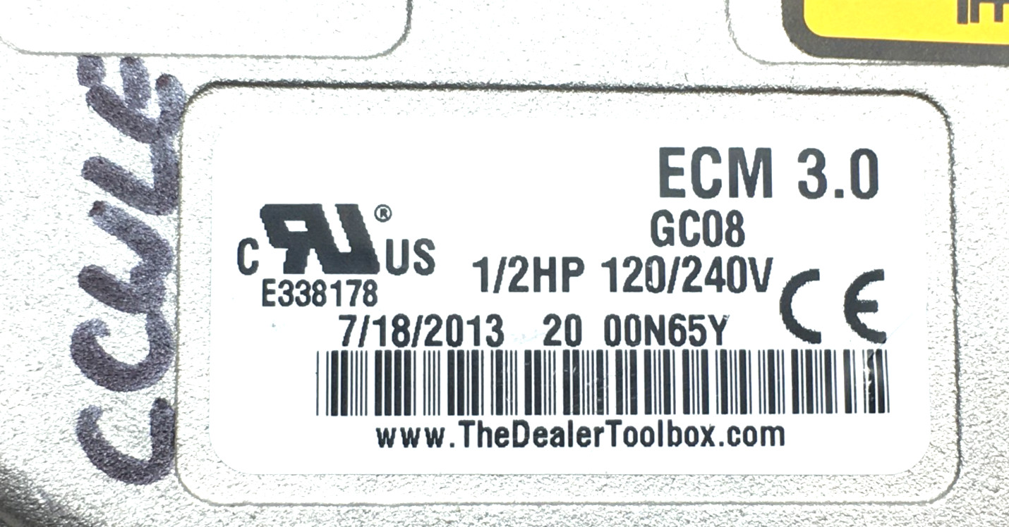 Genteq ECM 3.0 GC08 Module Only for 5SME39HXL3031 1/2HP 240V CCWLE used #J189