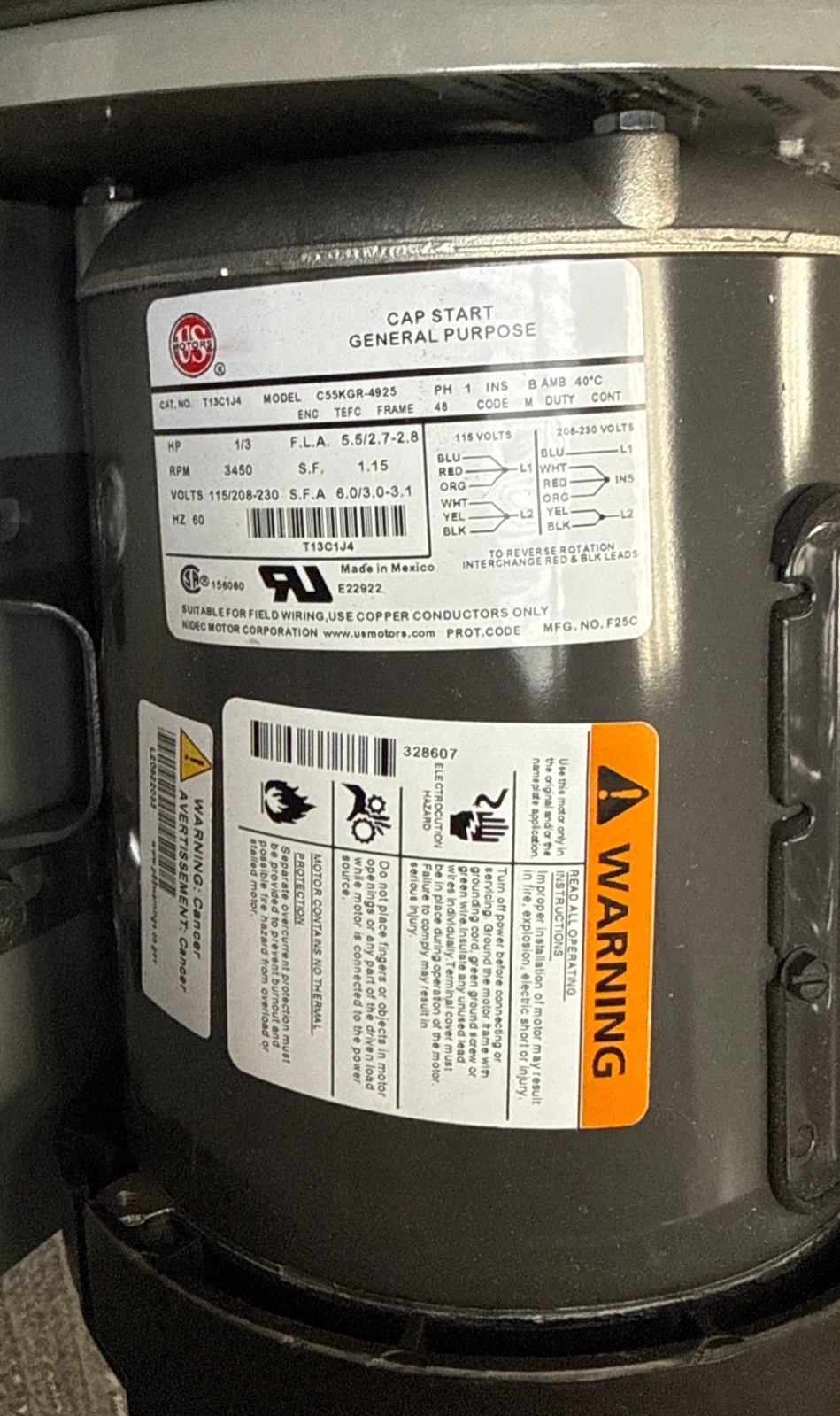 Dayton 48LX10 High Pressure Blower Wheel, Direct Drive Radial Blade 7-3/4 in Dia