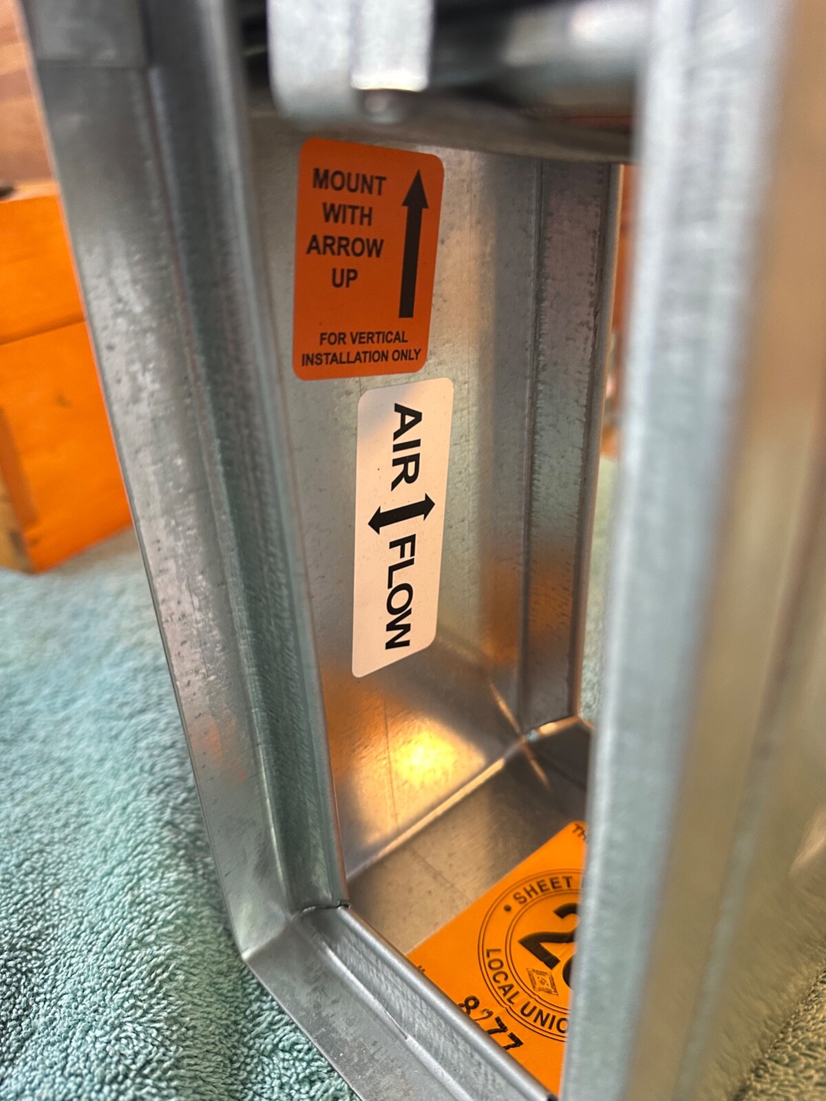 Ruskin 8″ x 4″ Vertical Air Louver Fire Damper Stainless Steel CP2 165º Release