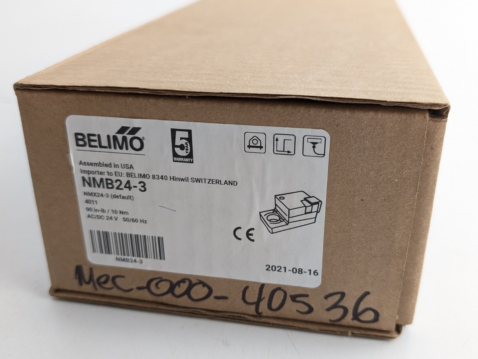 NEW Belimo Direct Coupled Damper Actuator NMB24-3