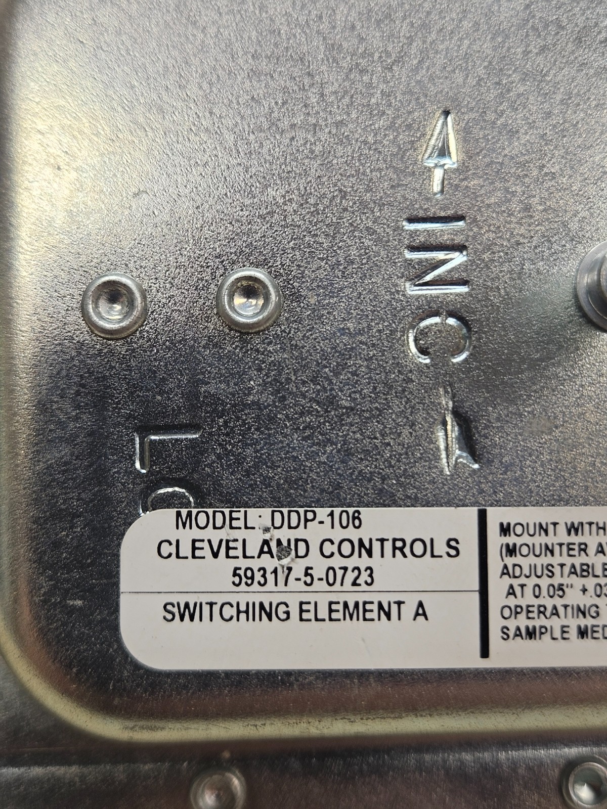CLEVELAND SWITCHING ELEMENT A P/N: DDP-106-214