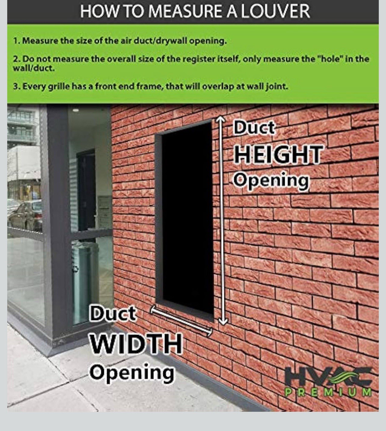 HVAC Premium 16″W x 8″H Aluminum Exterior Gable Louver Vent ForWalls &Crawlspace