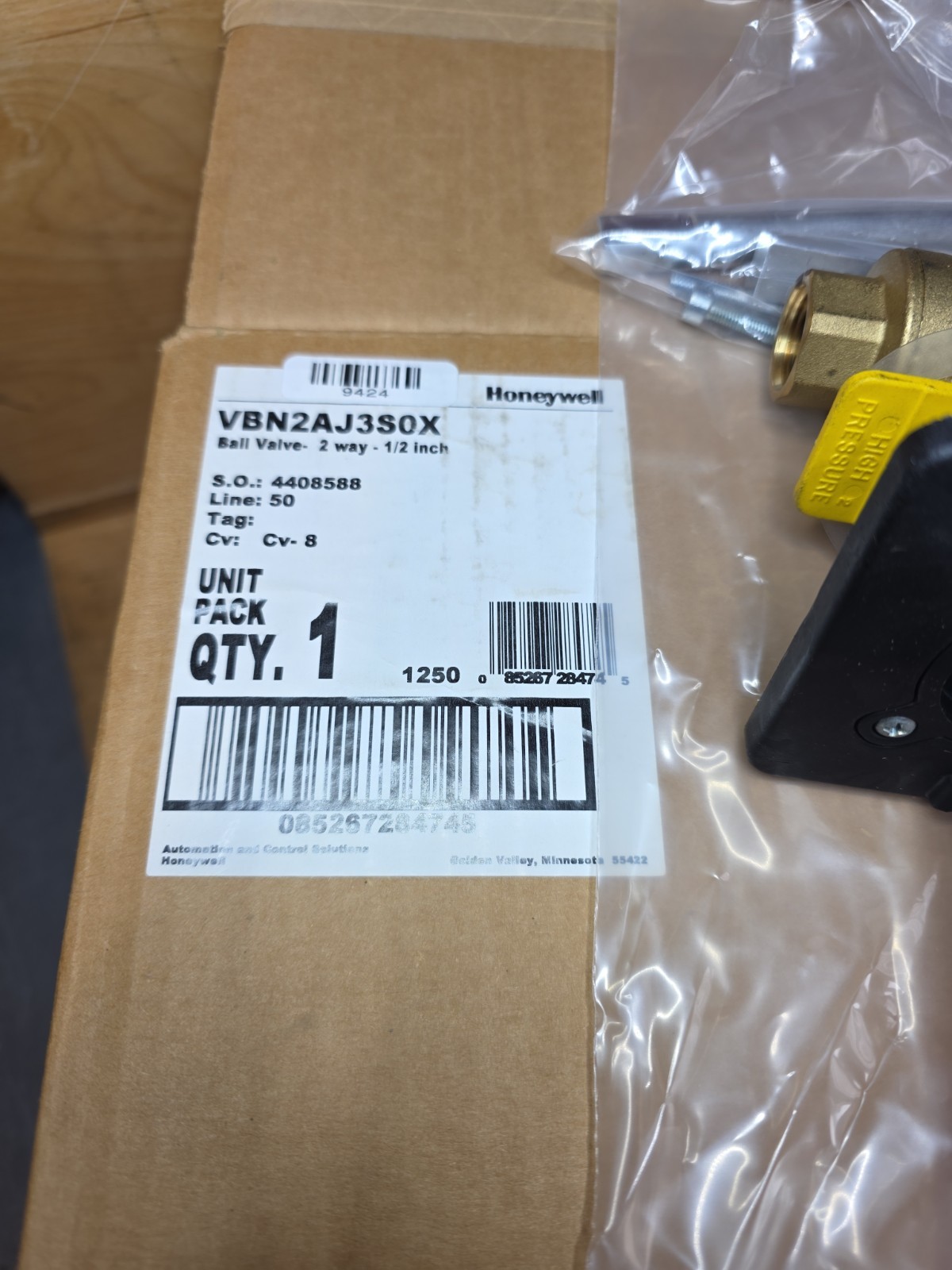 Honeywell VBN2AJ3S0X Ball Valve 2 Way 1/2 In NEW *WE*SHIP*TODAY*