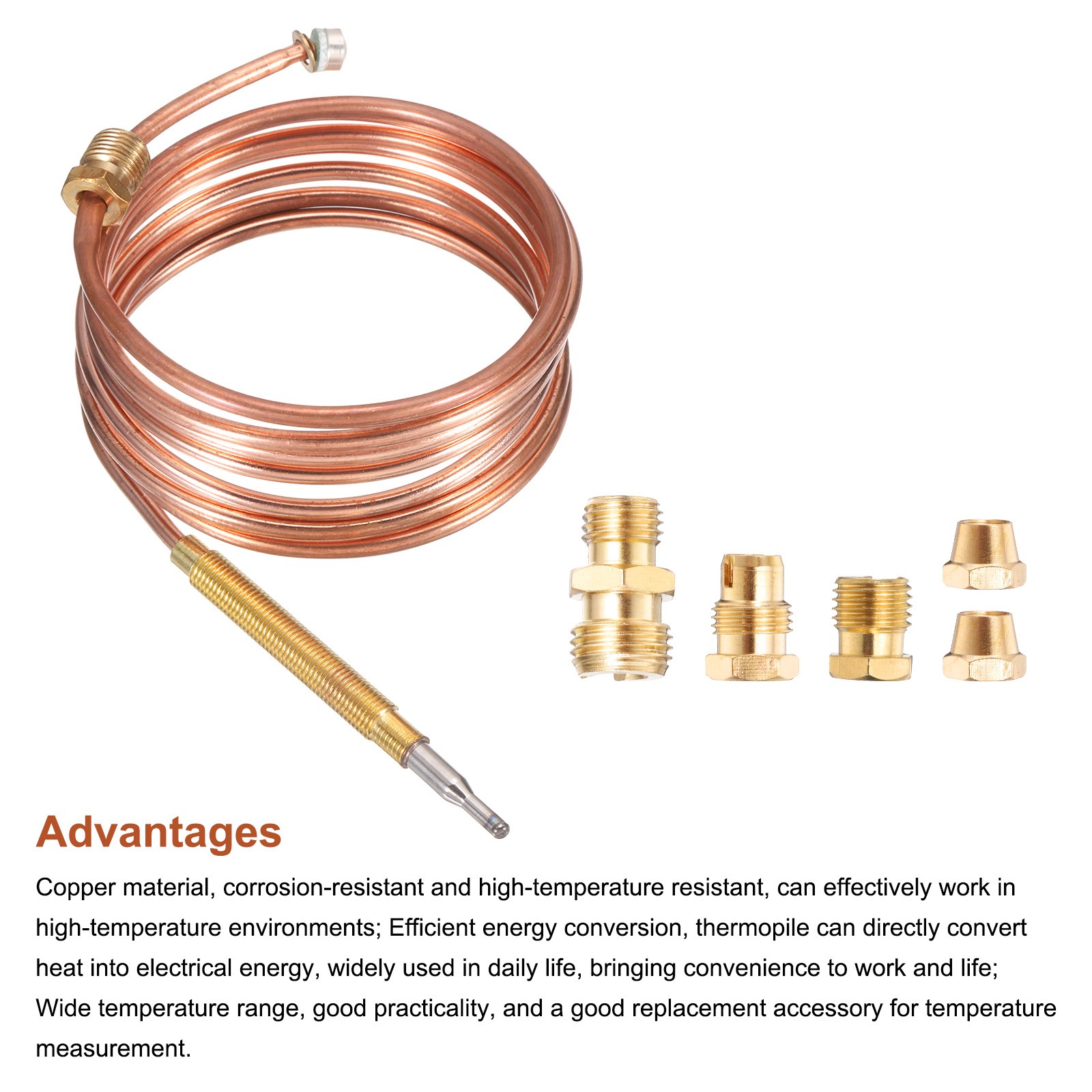 59″ Thermocouple 660℃ Gas Fireplaces Replacement Thermocouple