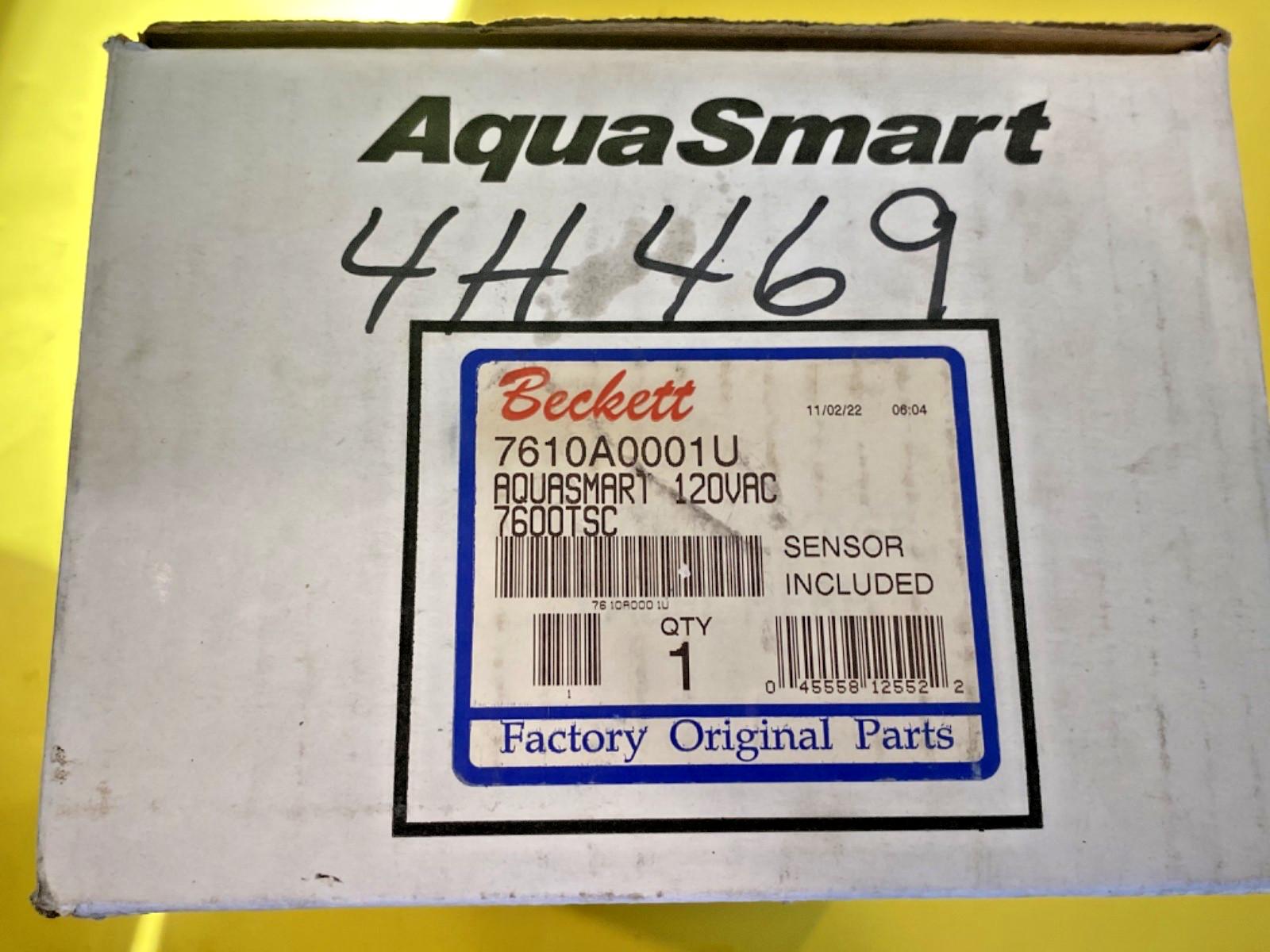 NOS BECKETT 7610A0001U 120V AquaSmart Boiler Control Model 7610A Sensor Included