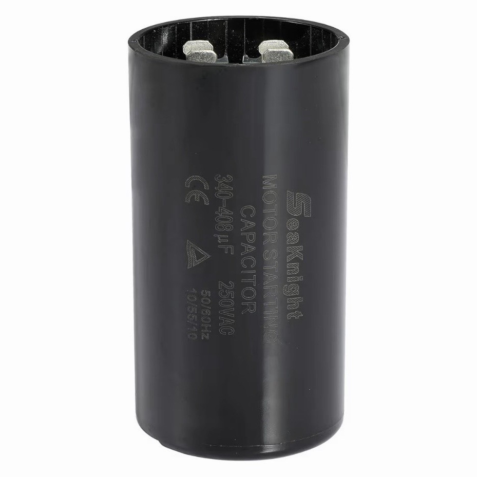 SeaKnight Motor Start Capacitor 340-408uF 250VAC 1.0-1.5A 1-4/5in x 3-3/8in