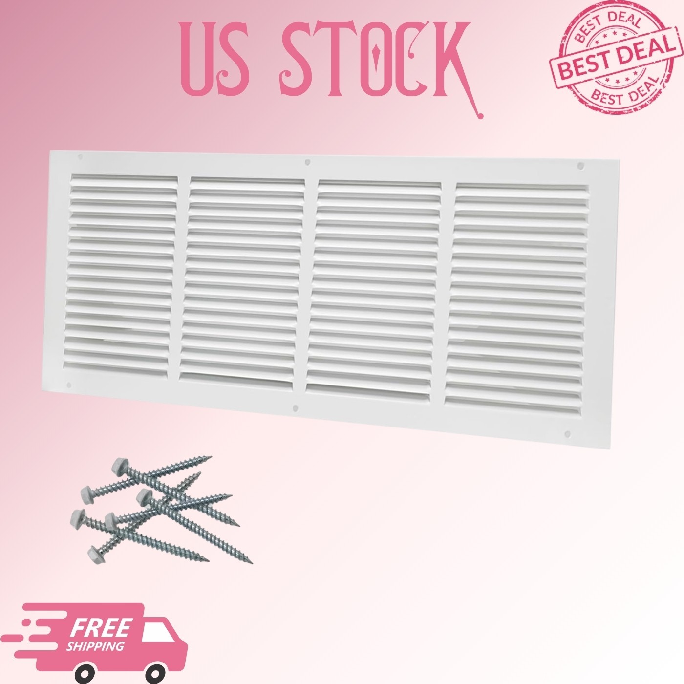 NEW Return Air Grille Steel HVAC Vent Cover 24×10 Ceiling Wall Vent 25.75×11.75
