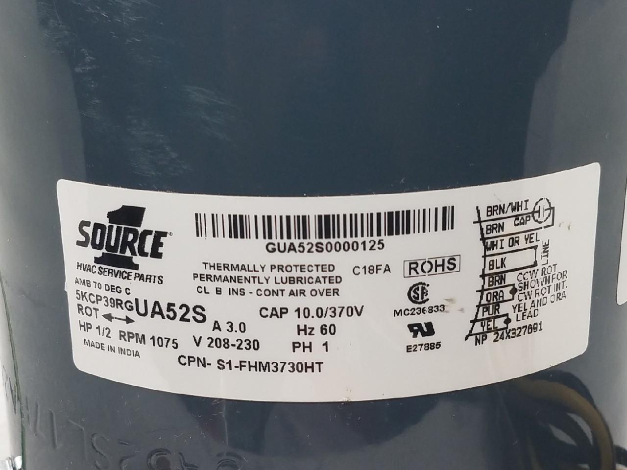 High Ambient Condenser Motor S1-FHM3730HT, 1056S, FSE1056SF, 3730, D907, 1862