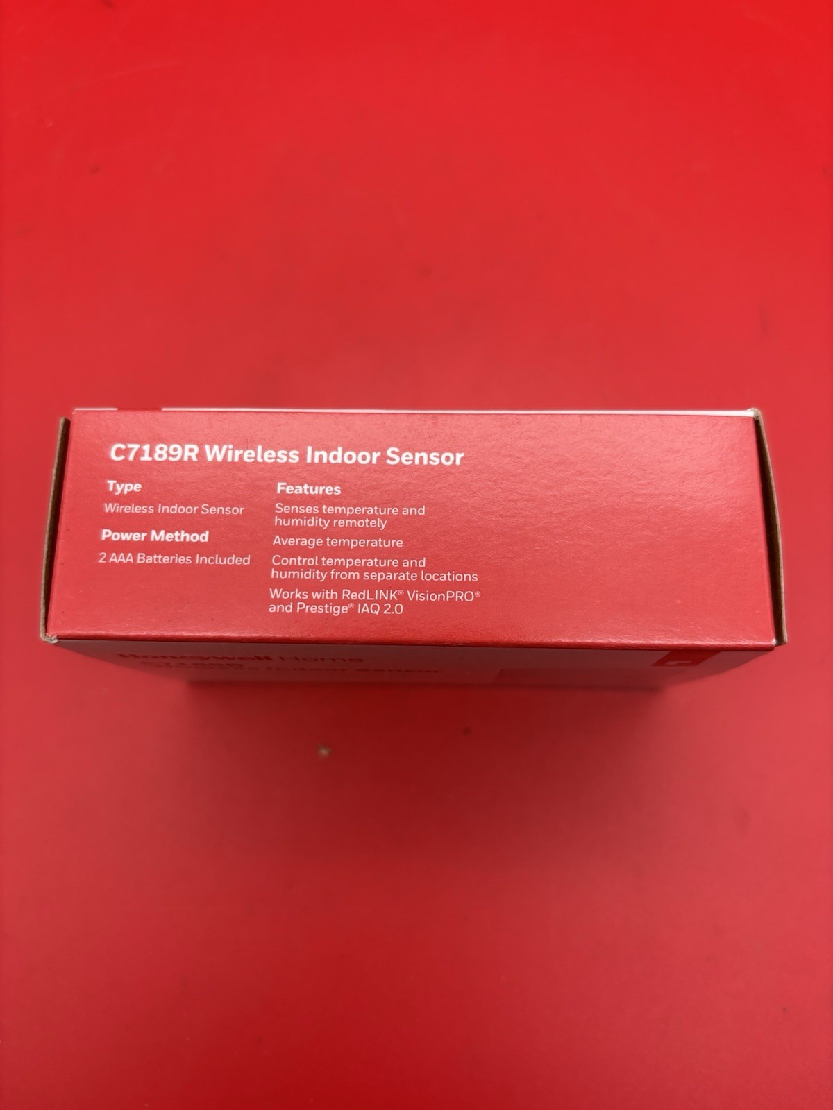 HONEYWELL HOME C7189R1004 Humid/Temp Sensor,Battery,120/0F,Indoor 12Z045
