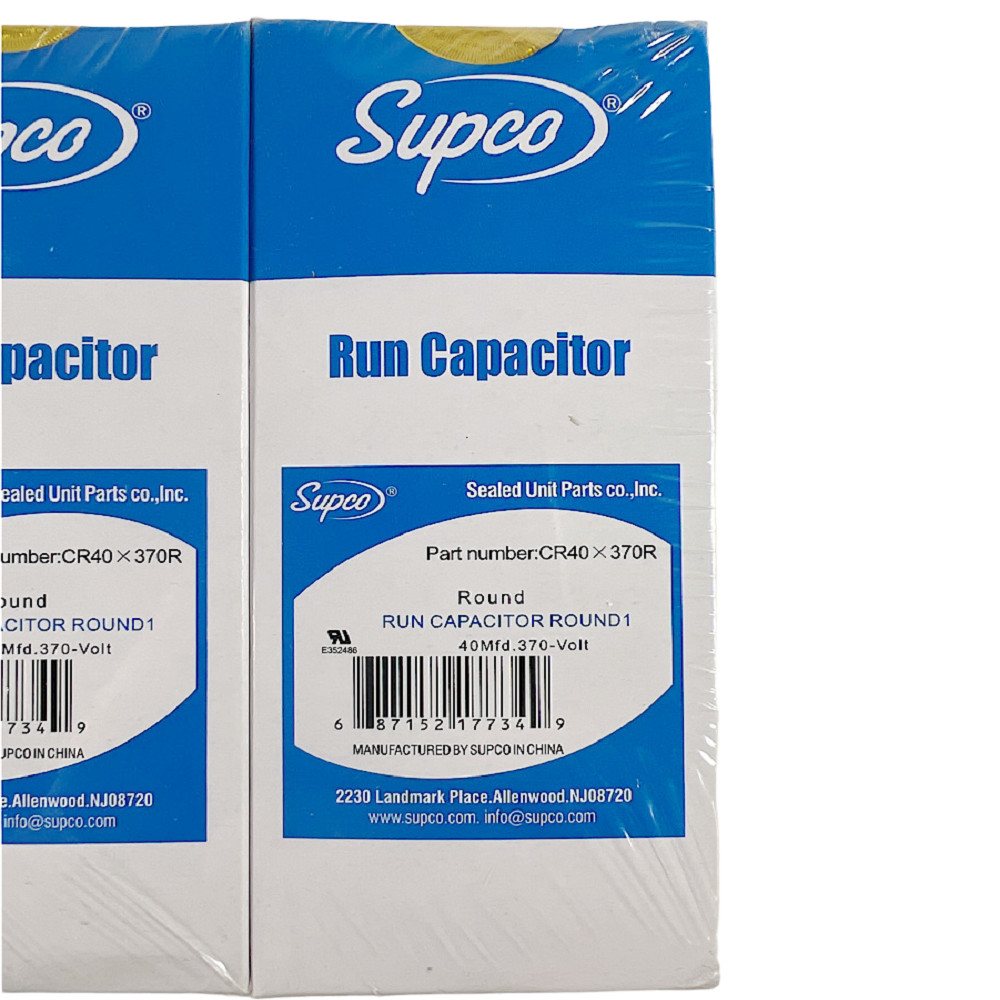 Supco CR40X370R 3.94″ x 1.97″ 370V Round Run Capacitor (Lot of 5)
