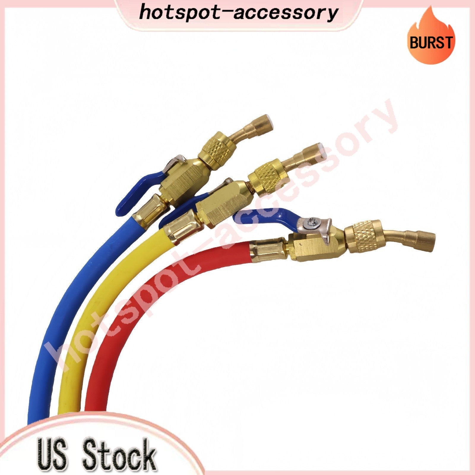3Pack 29986 Plus II 1/4″ Hose with Compact Ball Valve 72″ Fits R-410A Refrige US