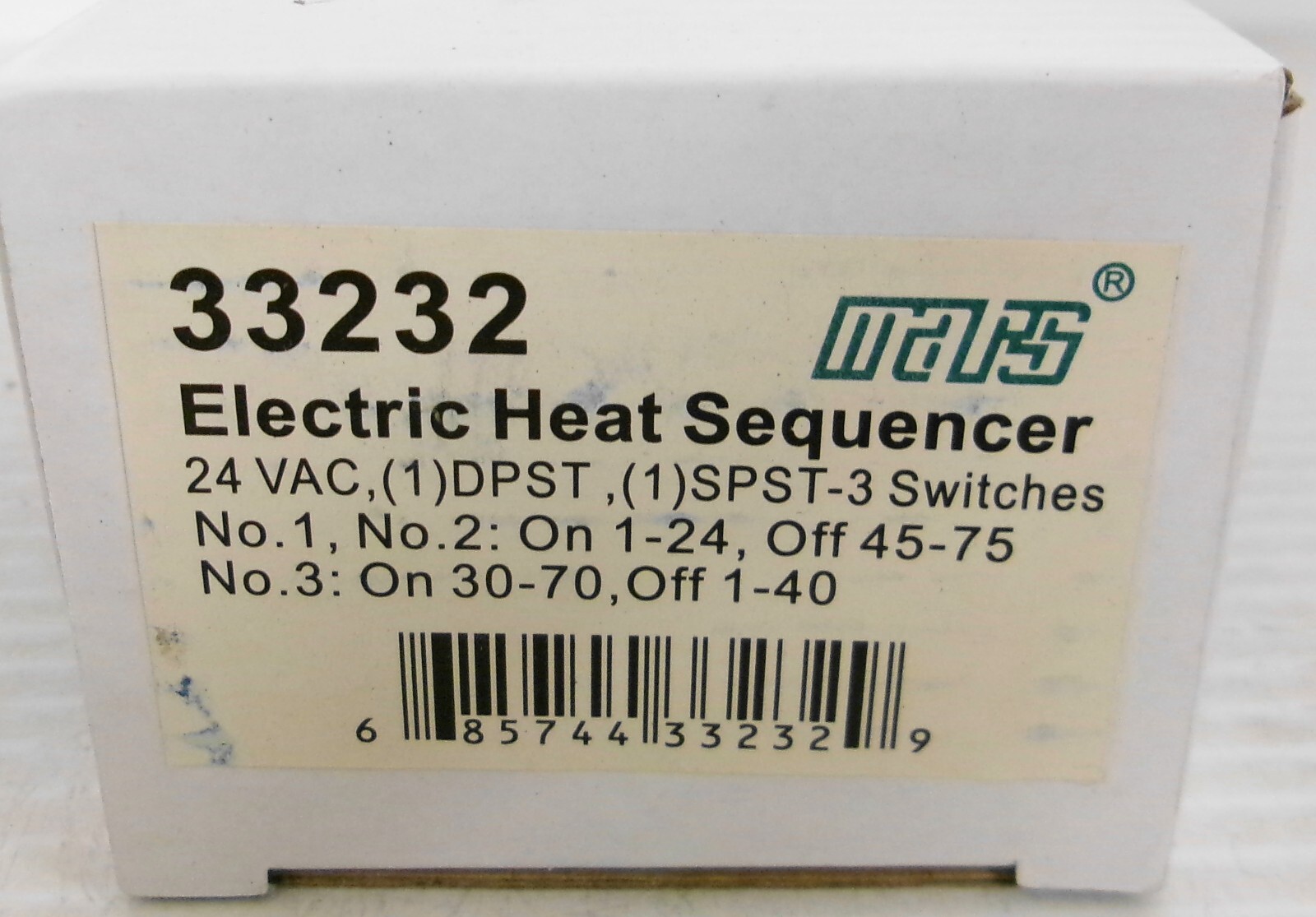 Mars 33232 Electric Heat Sequencer 24VAC