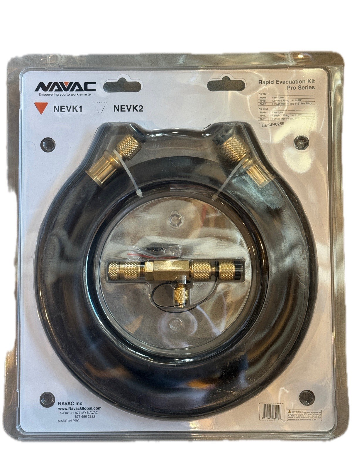 NAVAC NEVK1 3/8in to 1/4in Rapid Evacuation Hose Kit