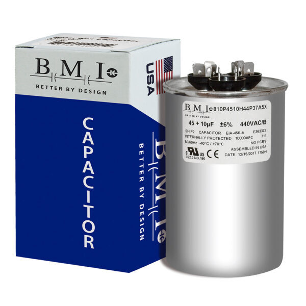 45/10 uf MFD 370 440 VAC Run Capacitor replaces GE Genteq Capcom C34510R C44510R