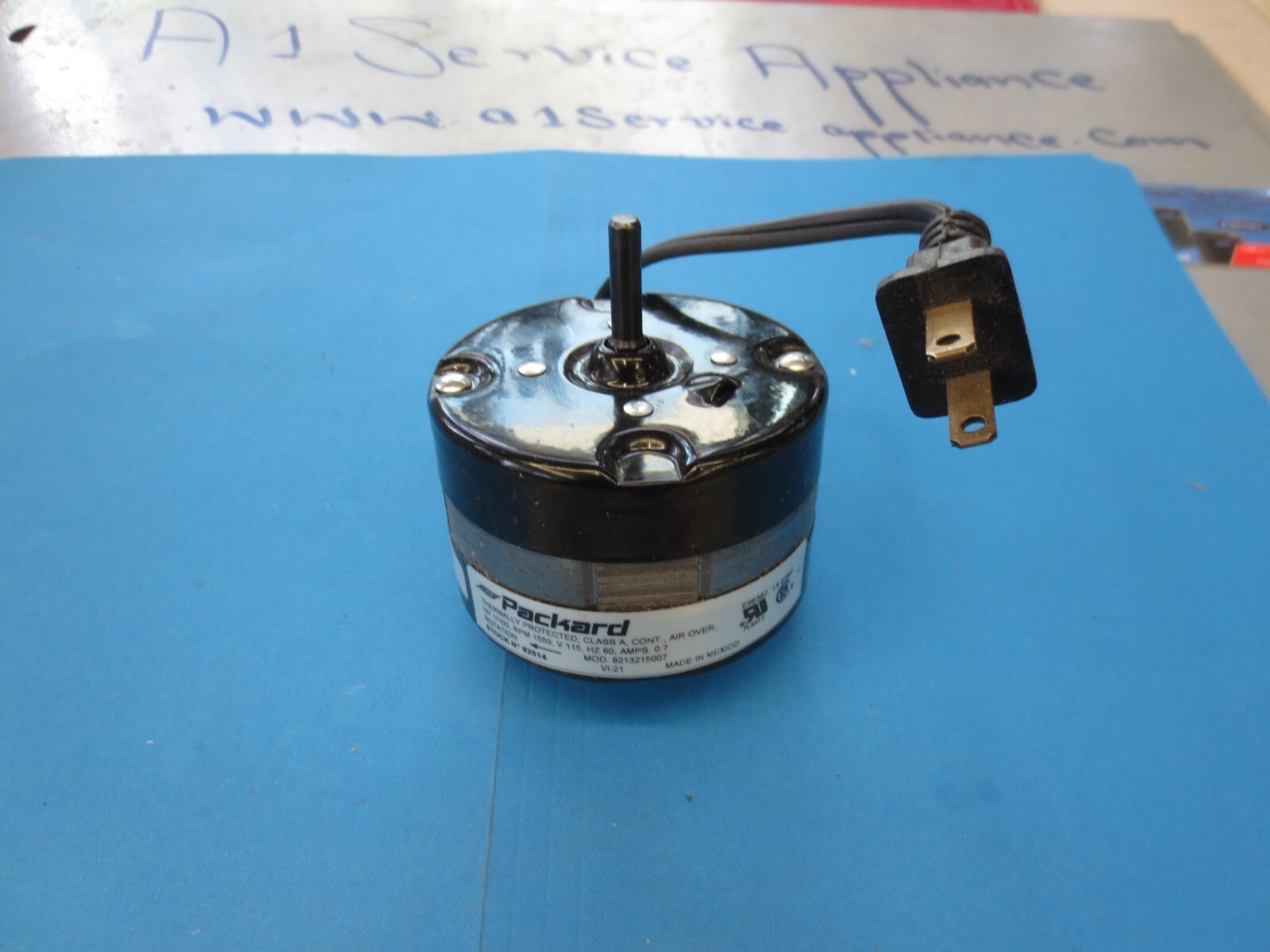 PACKARD 82514 MOTOR 115V 0.70 AMPS CWSE ROTATION 1550 RPM