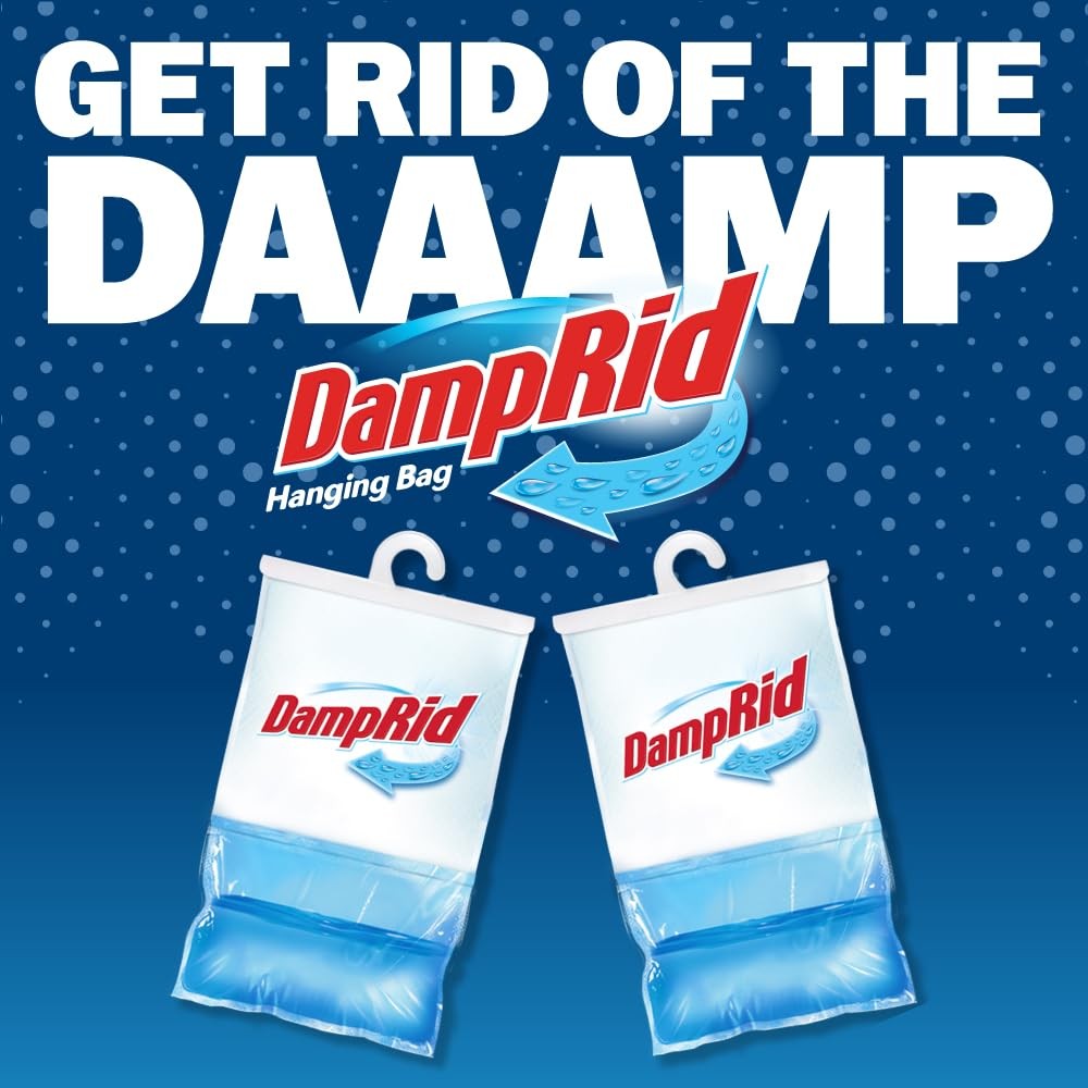 DampRid Fresh Scent Hanging Moisture Absorber, 15.4 oz., 6 Pack 6 Pack, Blue