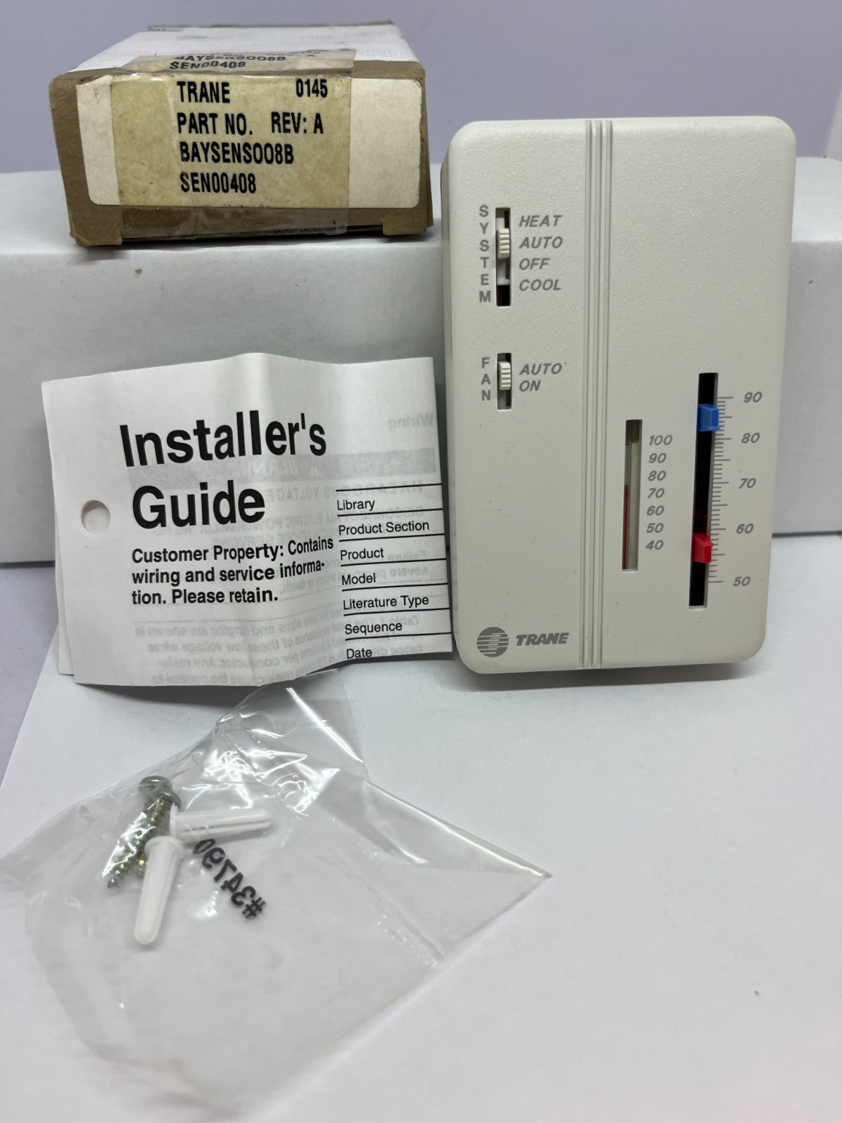 NEW Trane AMERICAN STANDARD SEN00408 BAYSENS008B Rev A Thermostat