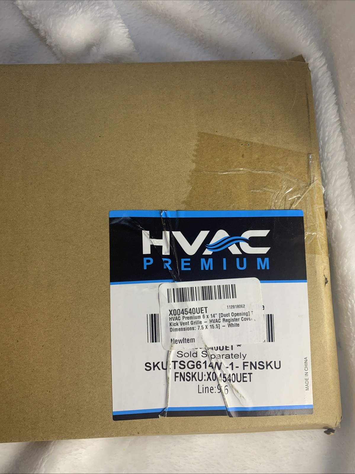 HVAC Premium Metal Fab 14 X 6″ Air Kick Vent Return Register Cover Steel White