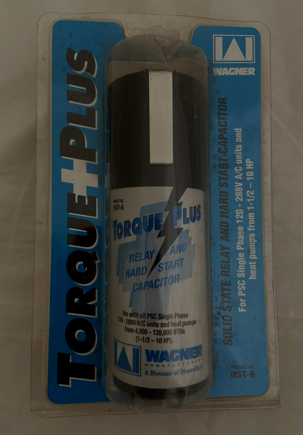 New Stock WAGNER TORQUE-PLUS (DST-6) Solid State Relay and Hard Start Capacitor