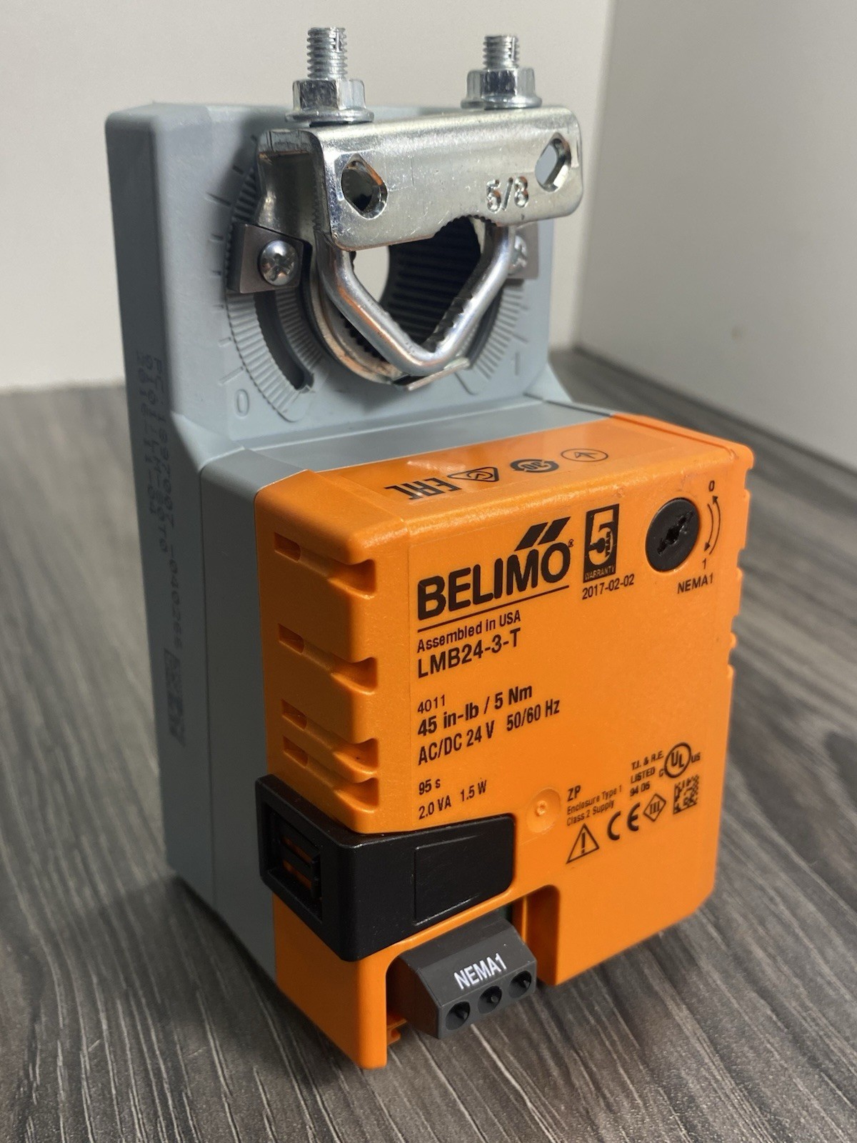Belimo LMB24-3-T Non-Spring Return Damper Actuator 45in-lb 5Nm 24 VAC/DC NEMA1