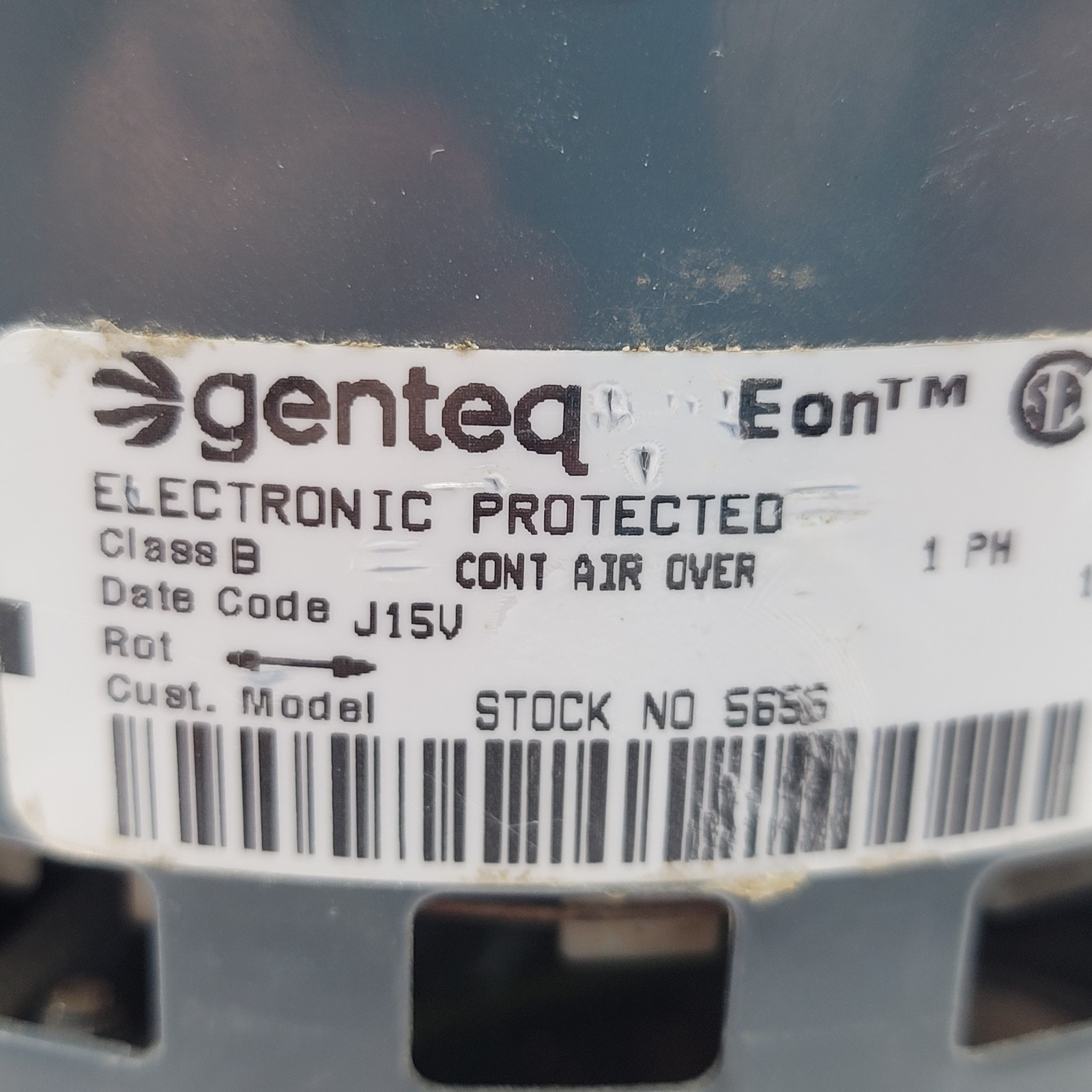 Trane / American Standard Blower Motor 1/2 HP Genteq 5SBA39GLV5145 Used