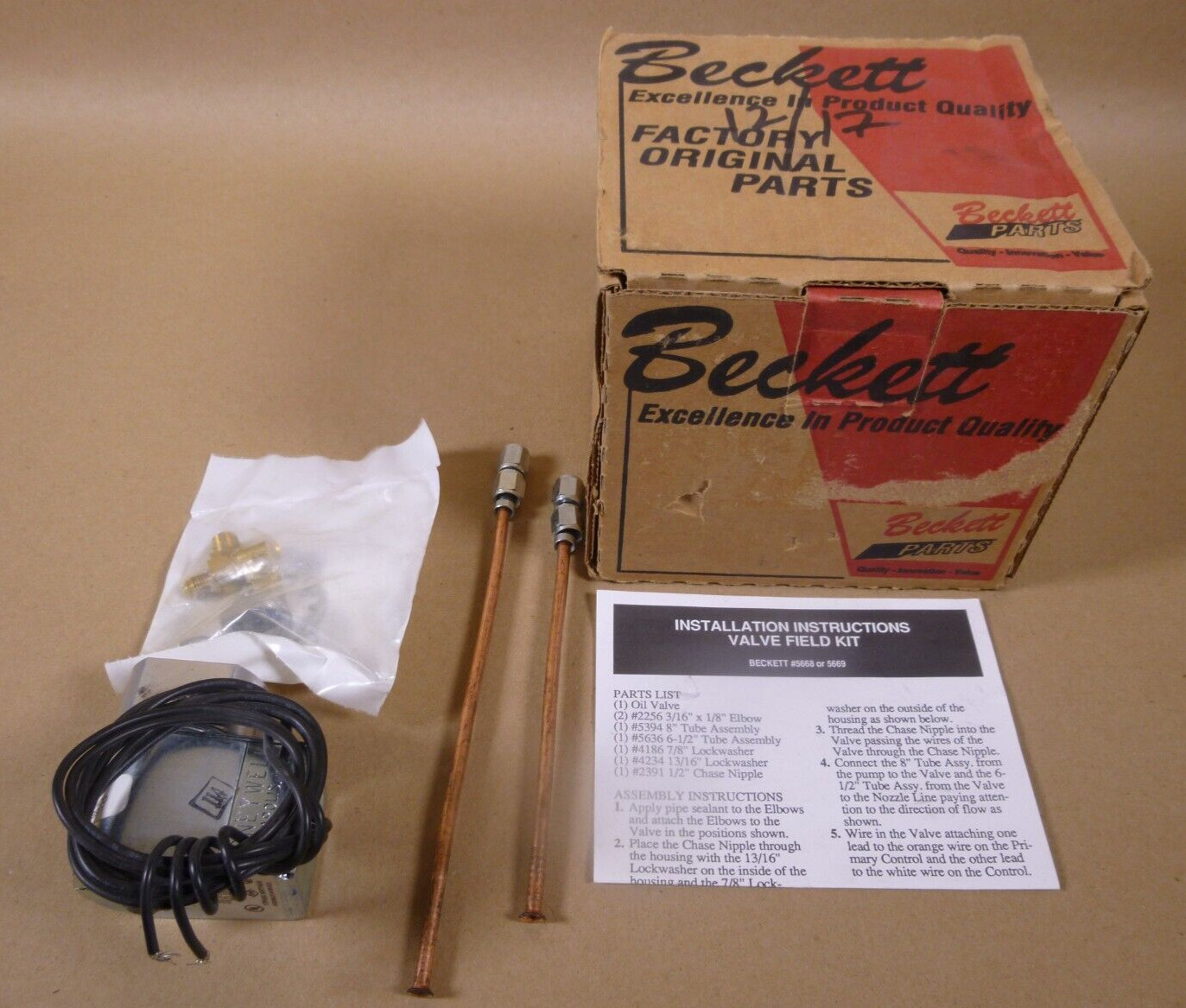 Becket 5669 Delayed Magnetic Solenoid Valve Kit For A, AF, & AFG Series Oil Burn