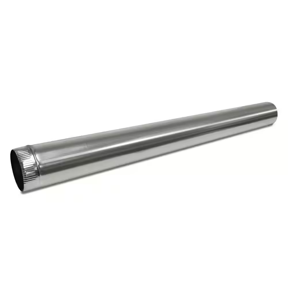 8 In. X 5 Ft. round Metal Duct Pipe