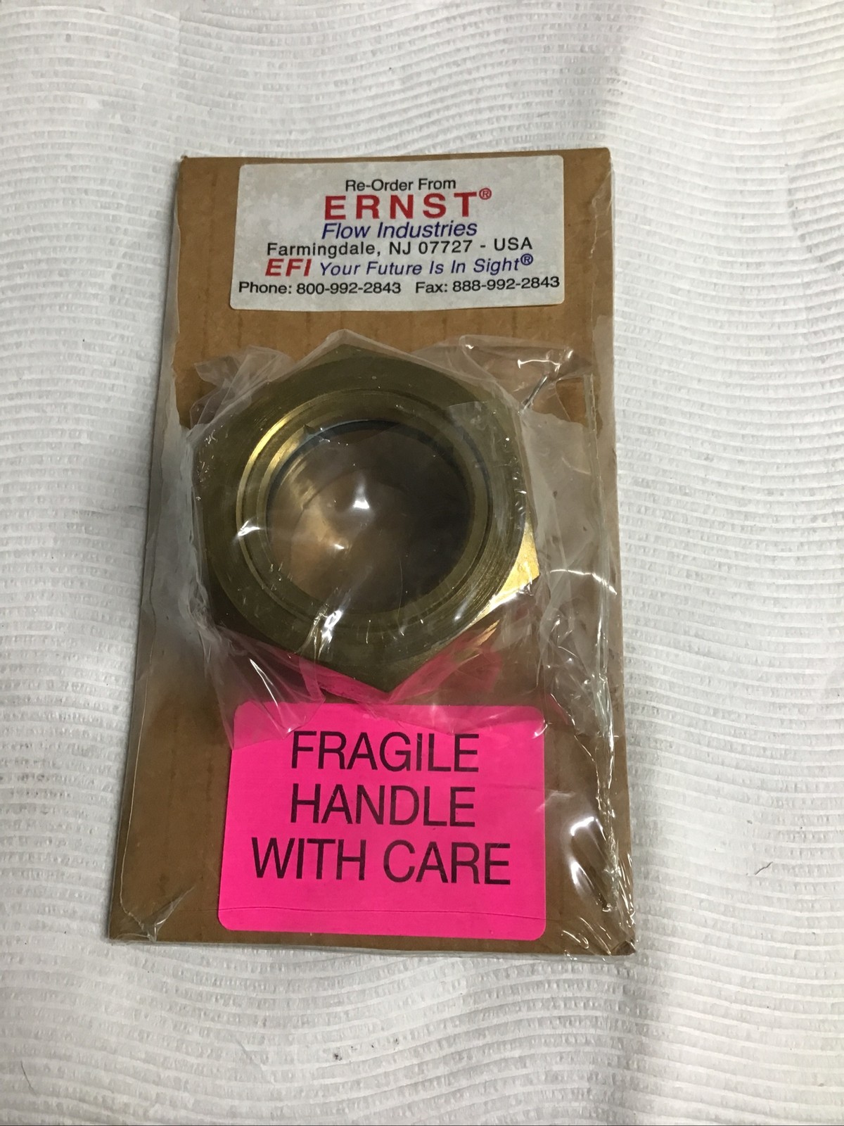 Eugene Ernst 2″ Brass Sight Glass Window -NOS
