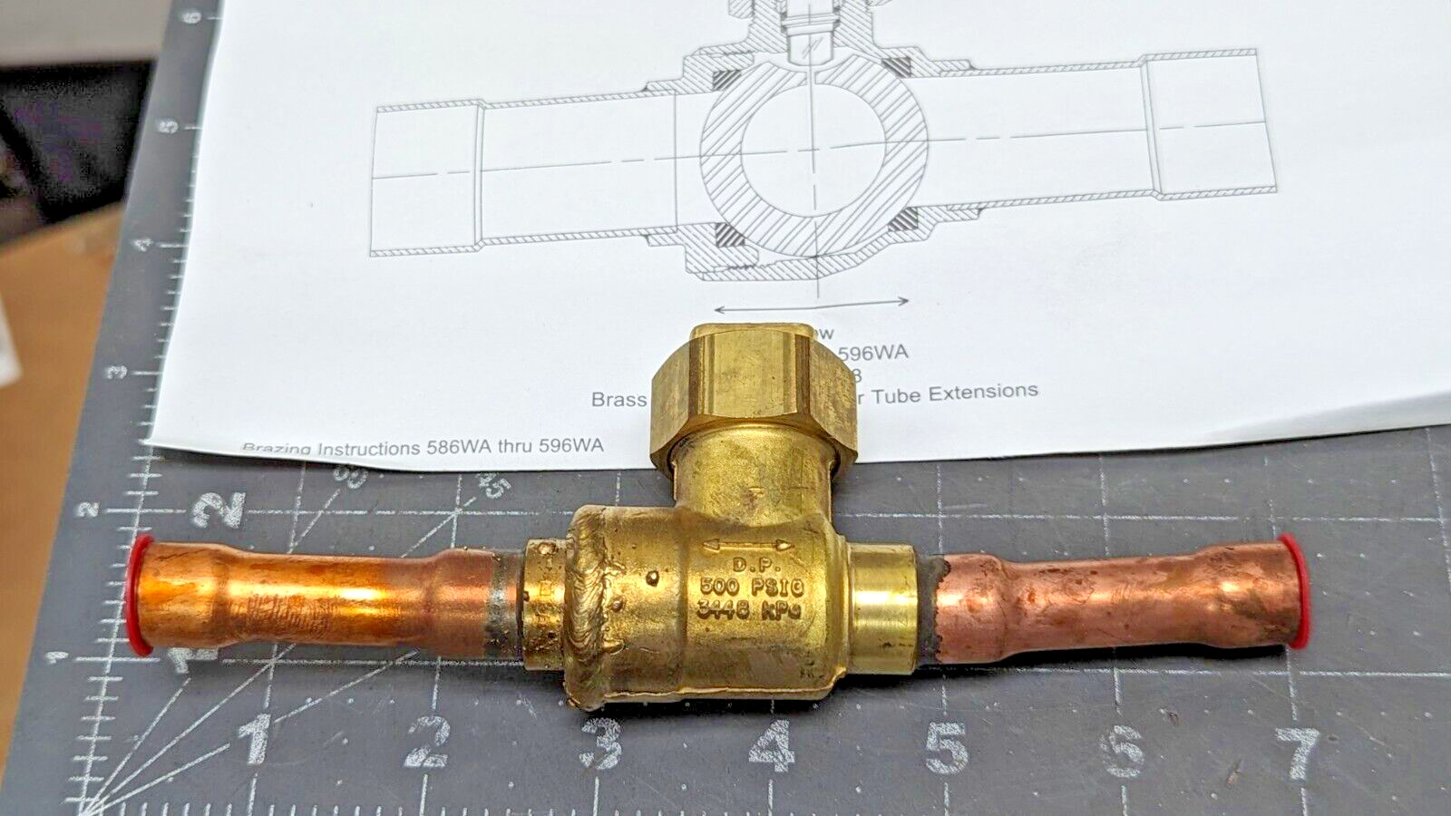 586WA-8ST (12BV) – Superior 1/2″ ODS Refrigeration Ball Valve 700 PSIG [A10]