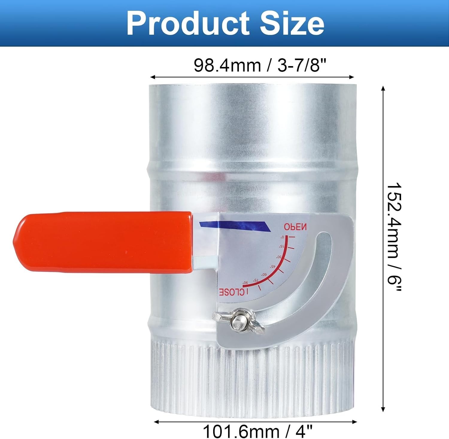 HVAC Manual Volume Damper – Galvanized Iron Construction