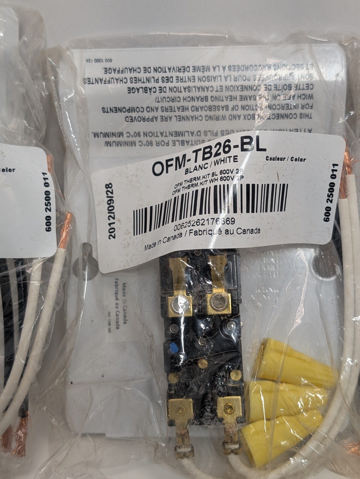 OUELLET OFM-TB26-BL Kits LOT of 8X Thermostats OFM 240V 25A MAX 600V 10A MAX 2P