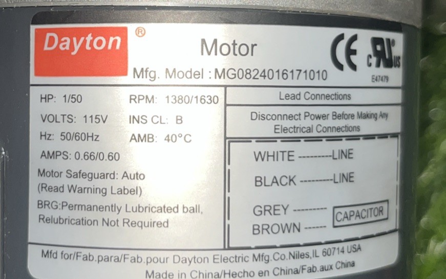 Dayton 1Tdp9 Rectangular Oem Blower, 1650 Rpm, 1 Phase, Direct Drive, Steel 1 3C