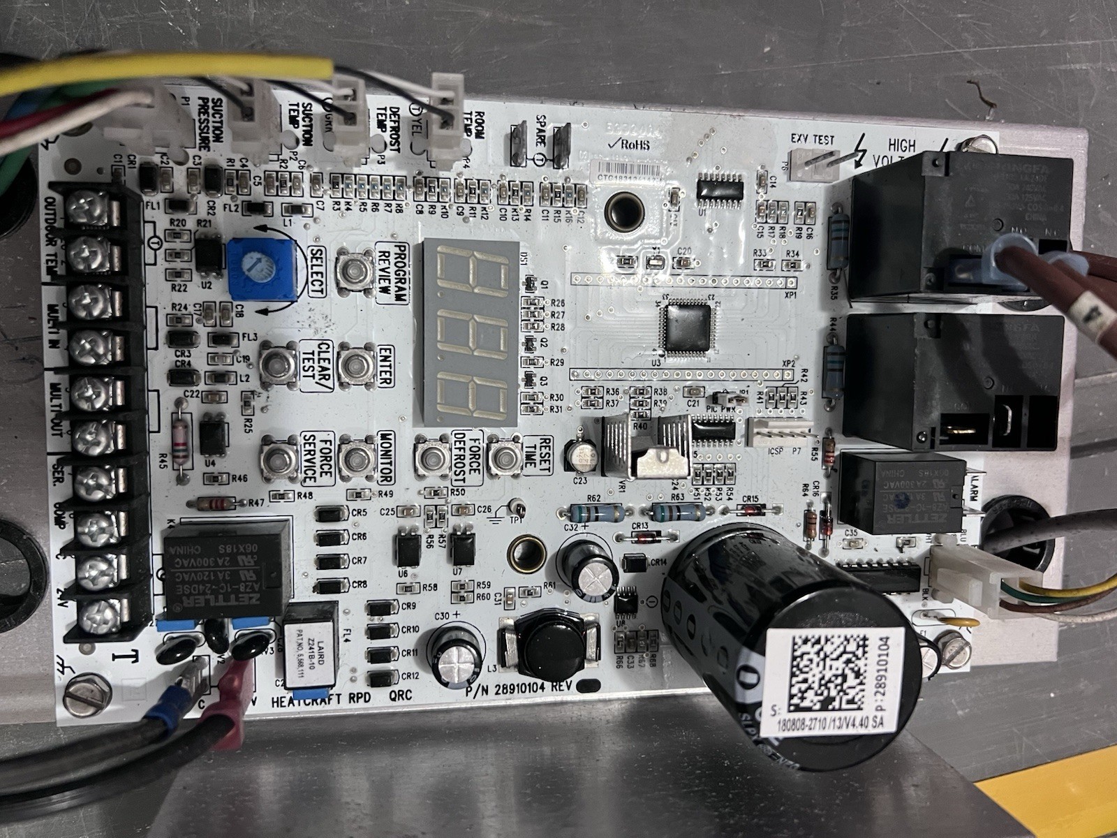 Heatcraft Refrigeration Control Board 28910104 30A 24V Corded Electric