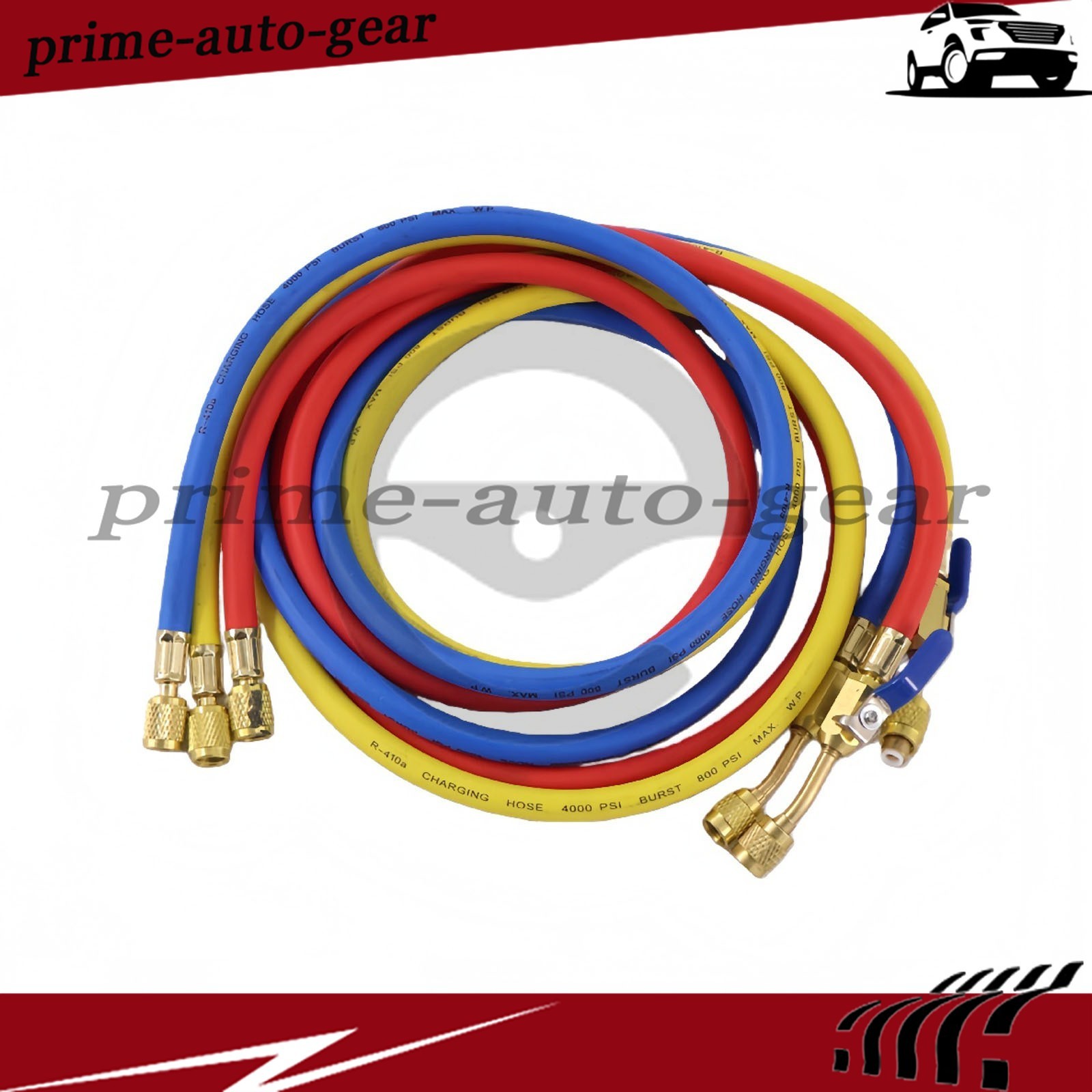 3Pack 29986 Plus II 1/4″ Hose with Compact Ball Valve 72″ for R-410A Refrige