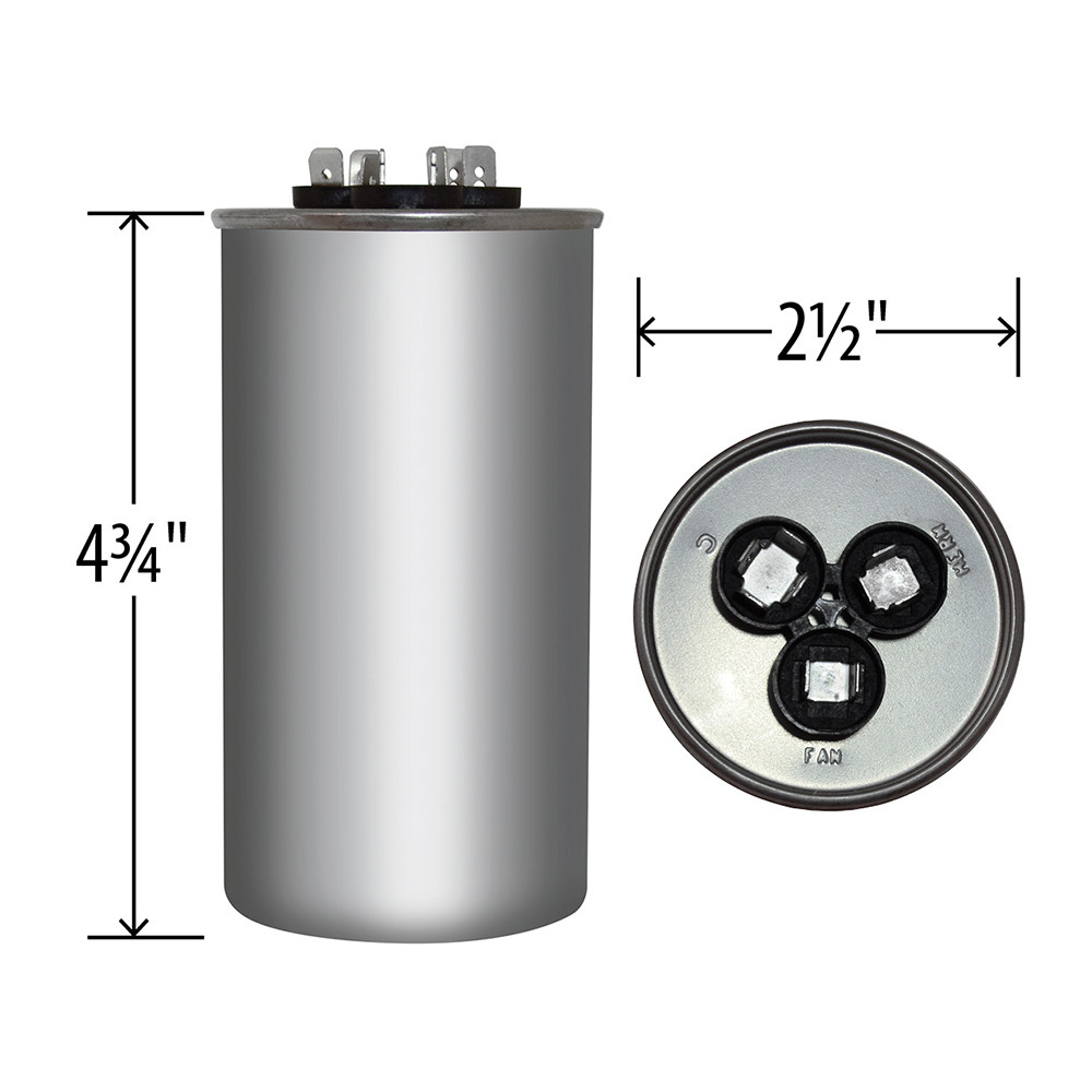 80 + 10 uF MFD x 370 / 440 VAC Motor Run Capacitor BMI # 810P8010H44P46A5X USA