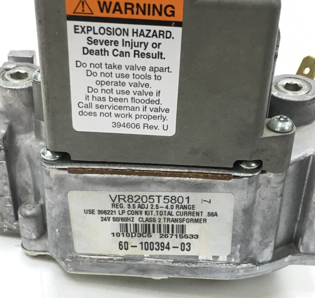 Honeywell VR8205T5801 Furnace Gas Valve 60-100394-03 in and out 1/2″ used #G1