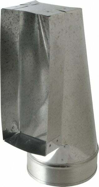 Made in USA 6″ Round ID x 4″ x 10″ Galvanized Duct End Register Boot