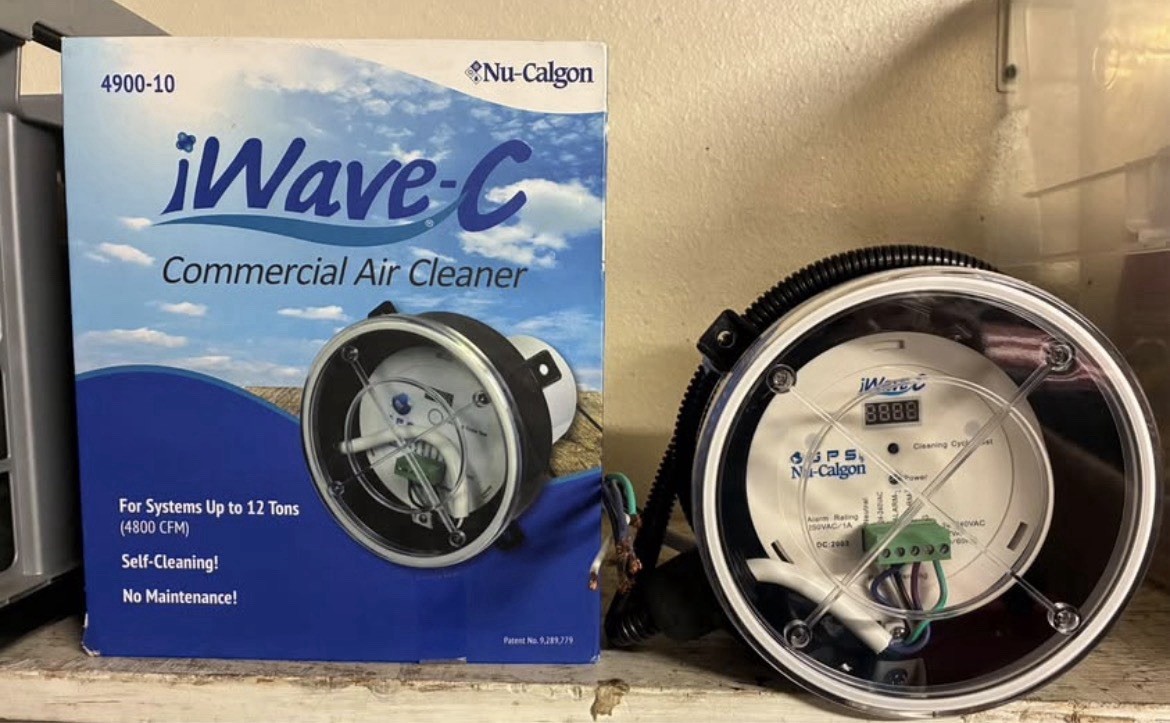 Nu-Calgon iWave-C 4900-10 Ducted Air Purifier Commercial 4800 CFM Self-Cleaning