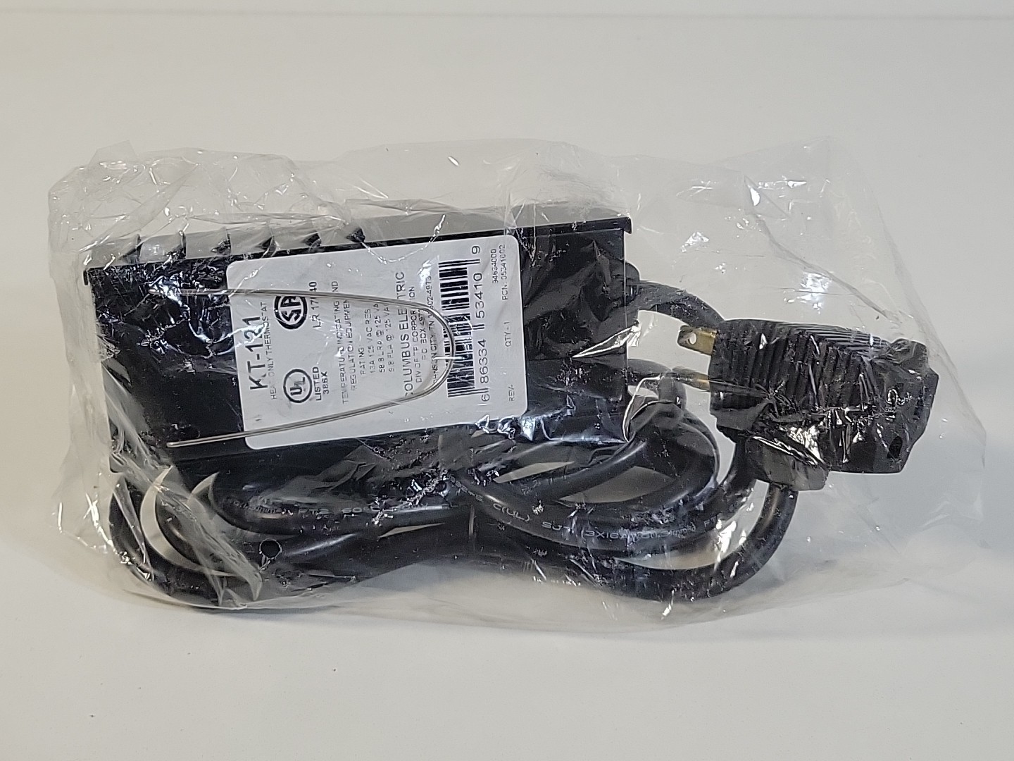 New COLUMBUS ELECTRIC MODEL KT-121 PORTABLE HEATING/COOLING THERMOSTAT in Box