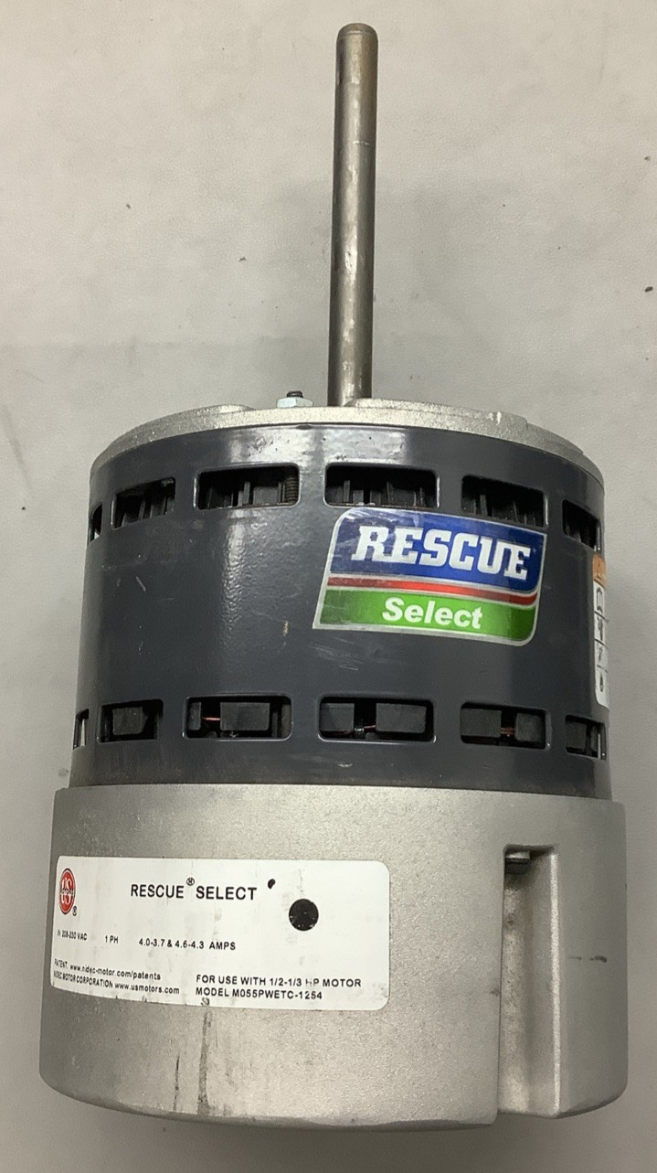 U.S. Motors 6631TS M055PWETC-1254 1/3-1/2HP 1050RPM Blower Motor (R108)