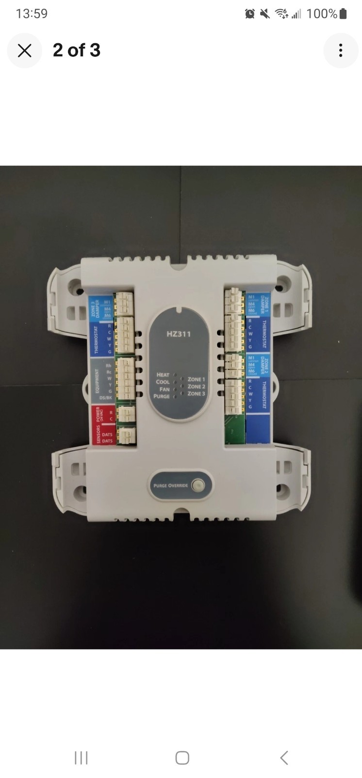 Honeywell HZ311 TrueZONE Control Panel