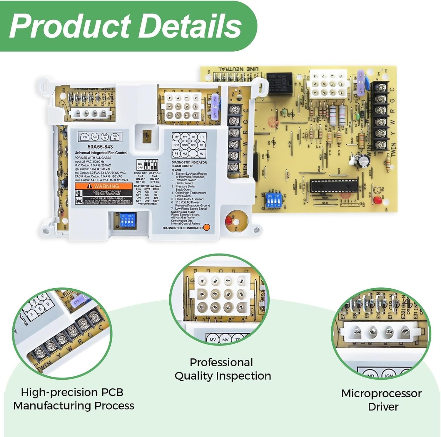 Efficient Replacement Furnace Control Module – Universal Fit for 50A50-55 Models