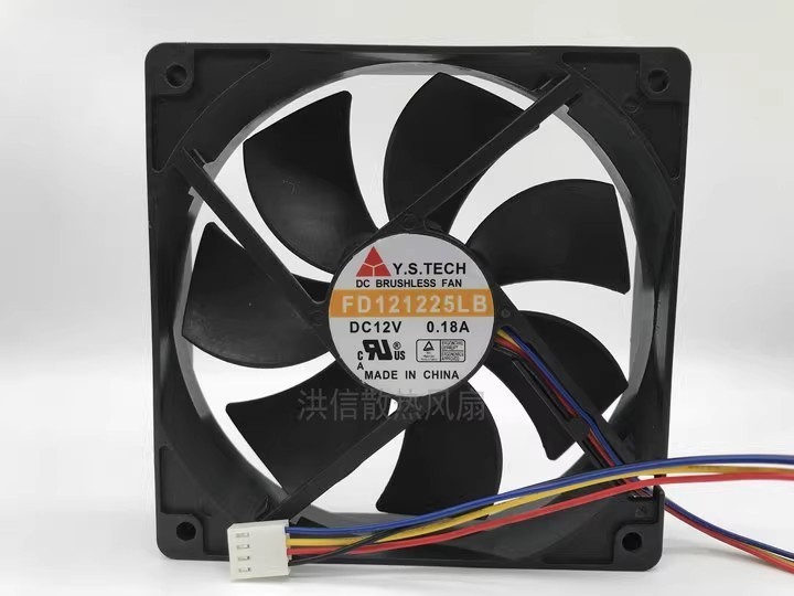 1PCS Y.S.TECH 12025 FD121225LB DC12V 0.18A 120*25MM 4-Pin Case Cooling Fan