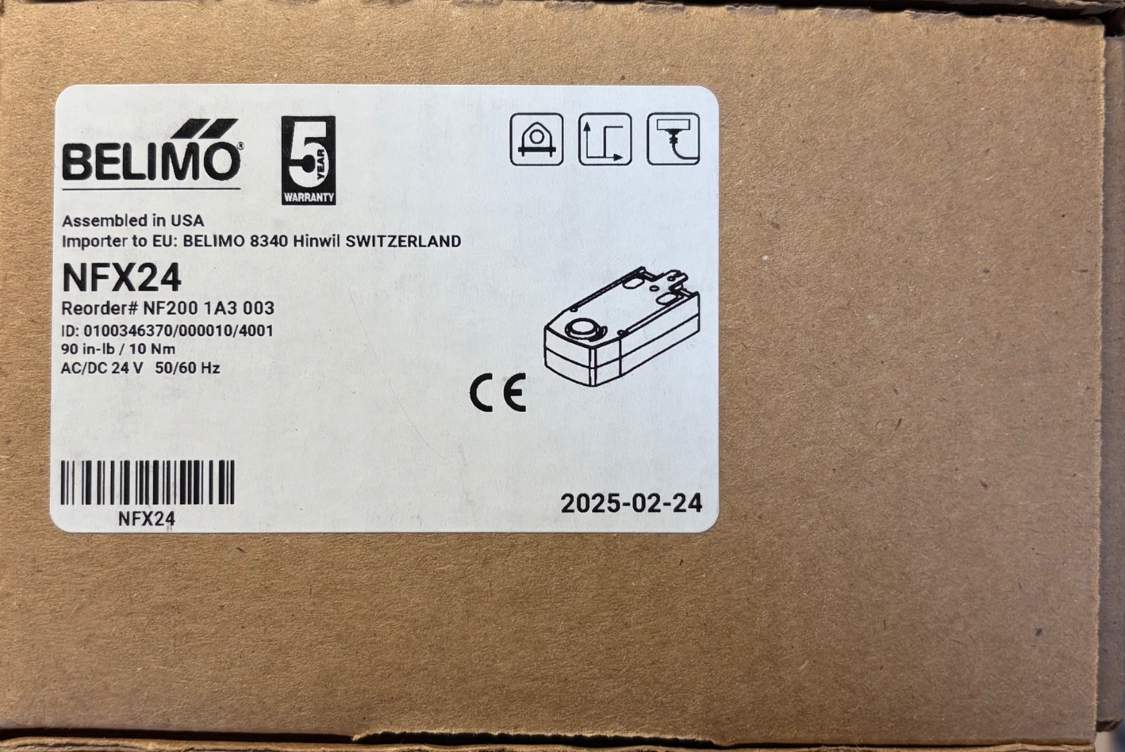Belimo NFX24 Actuator 24V Brand New In Box