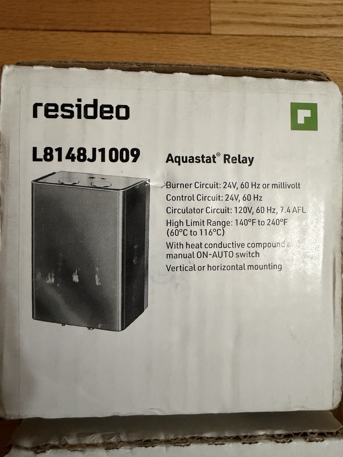 RESIDEO AQUASTAT RELAY: (1) L8148J1009 & (1) L8148A1017