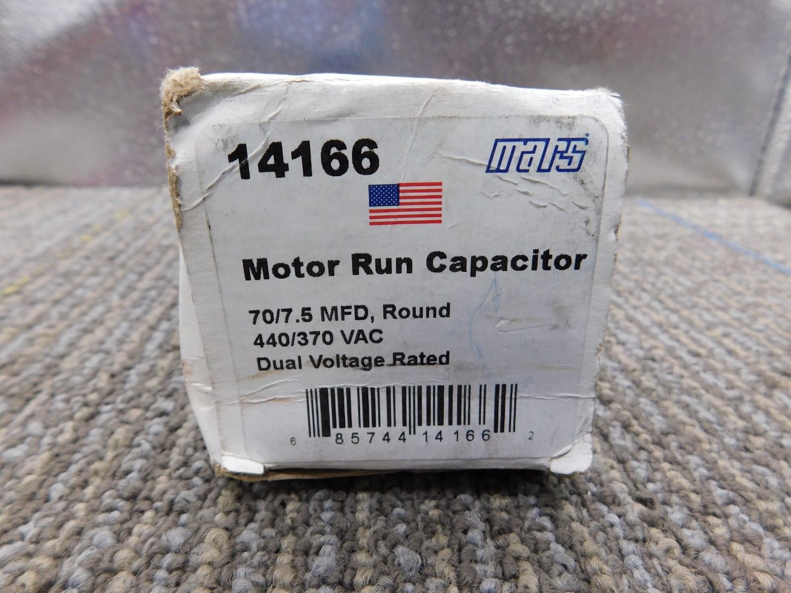New 14166 – Mars OEM Replacement Run Capacitor 440/370 VAC 70/7.5 MFD Round