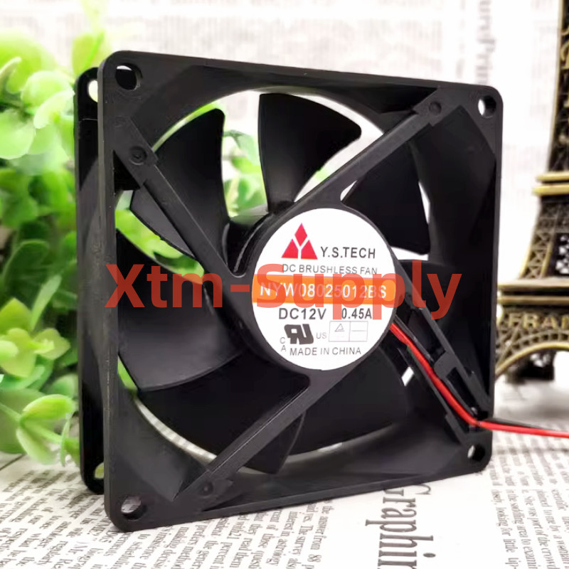 1pc brand new Y.S.TECH NYW08025012BS 8025 DC12V 0.45A chassis cooling fan