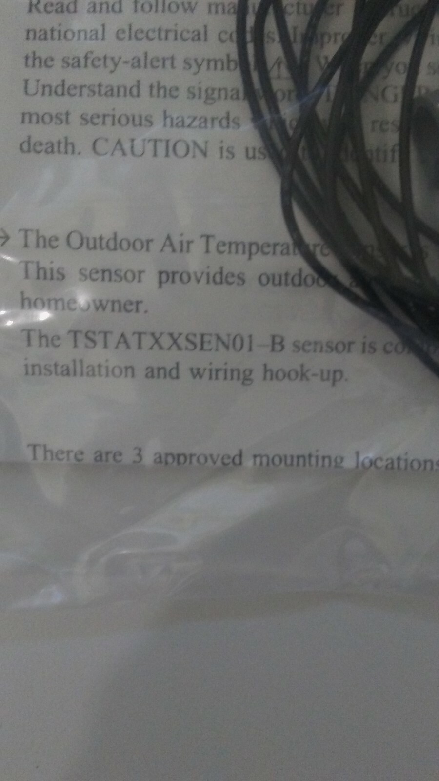 OEM Carrier Bryant TSTATXXSEN01-B Thermistor Outdoor Air Temperature Sensor OAT