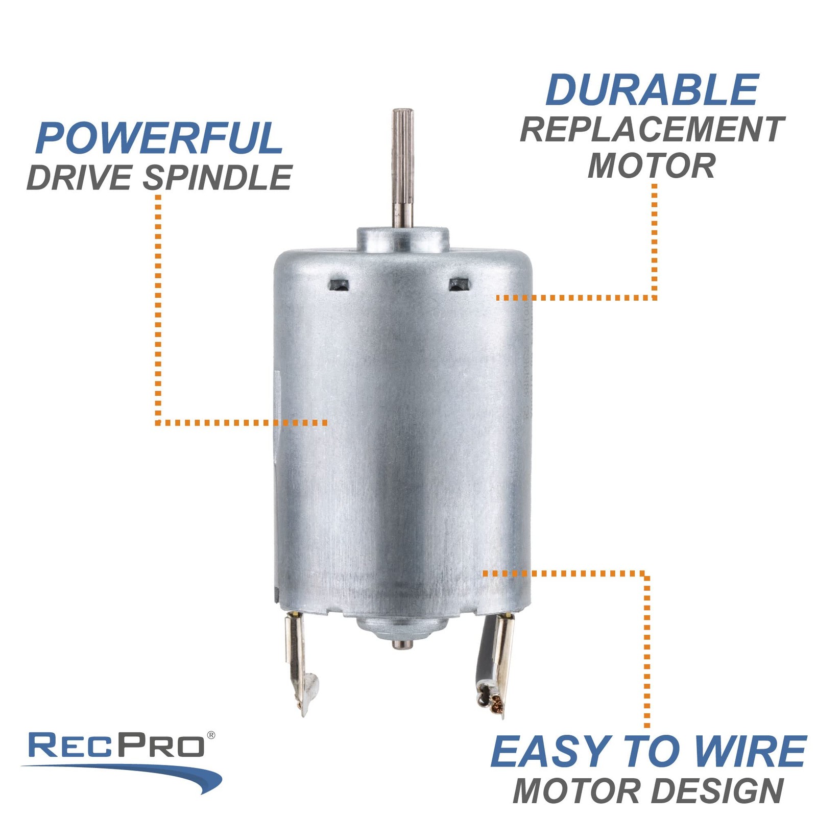 RecPro BVD0218-00 12V DC Fan Motor Compatible with Ventline Ventadome Lids and