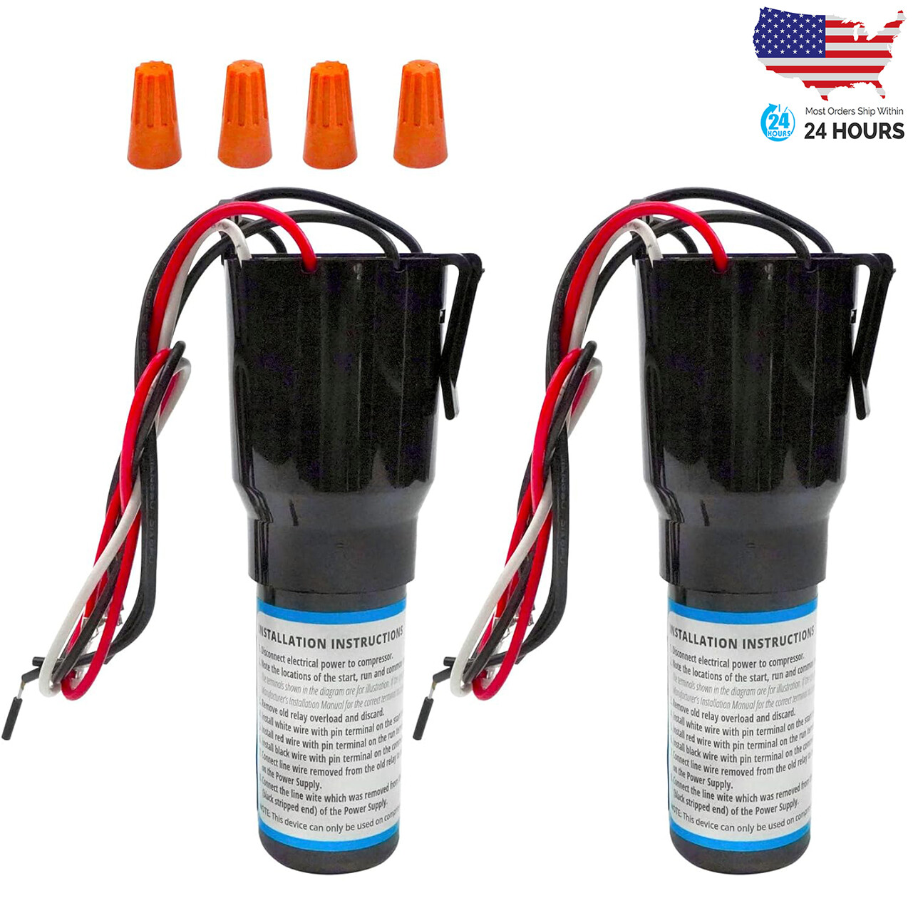 RCO210 3 N’ 1 Relay Overload and Start Capacitor 1/3 to 1/2 HP 115 VAC RC0210
